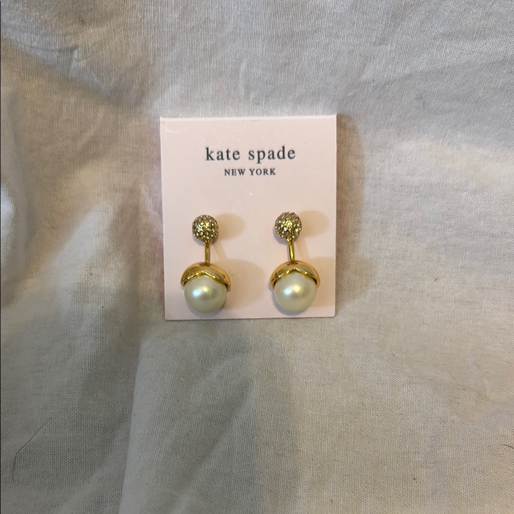 Kate Spade Gold and Pearl Earrings